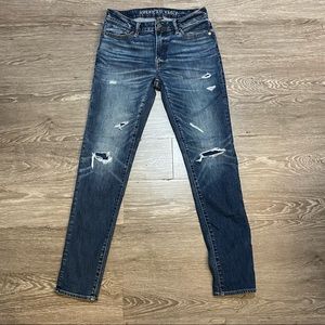American Eagle Skinny Distressed Jeans
